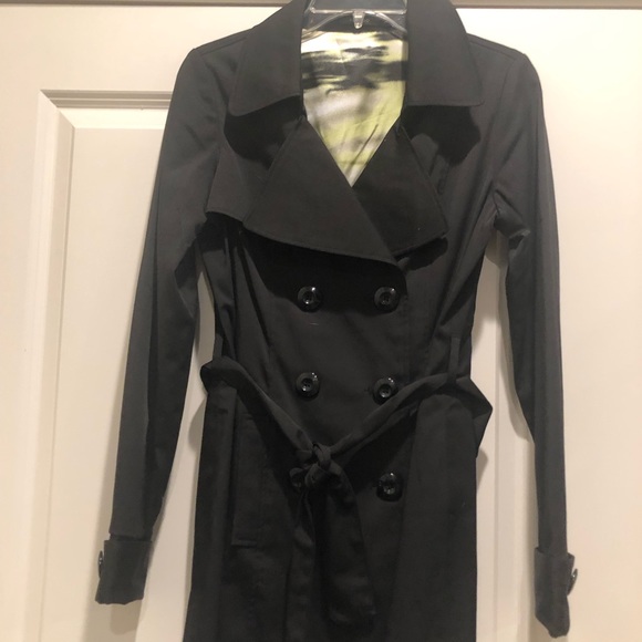 VERTIGO BLACK TRENCH COAT NWOT Size -XS. Great Coat - Picture 3 of 13